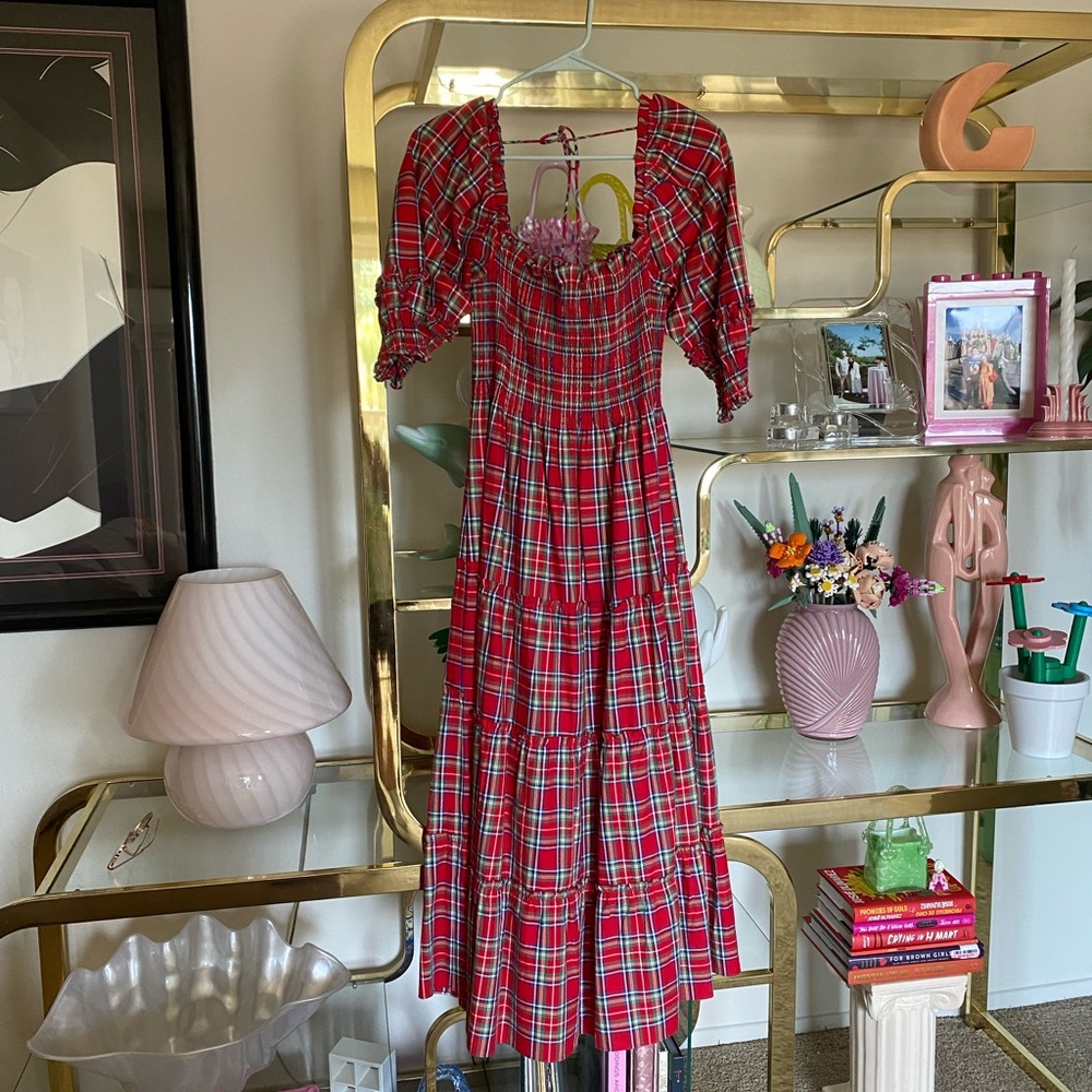 Hill House Red Tartan Dress Size XS